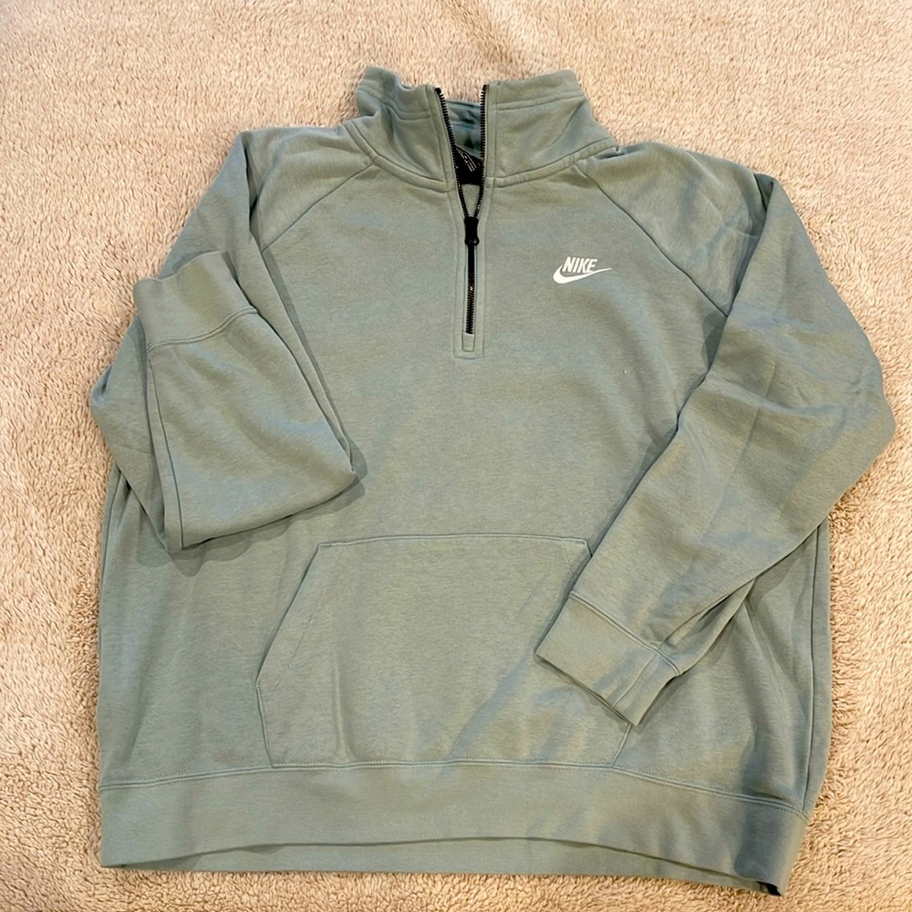 Nike Green Sweatshirt with White Logo